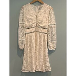 Express White Lace with Cutouts Sample Dress S